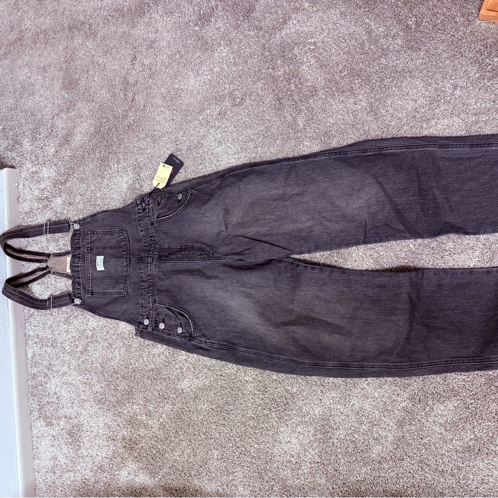 Levi's Gray Denim Overalls